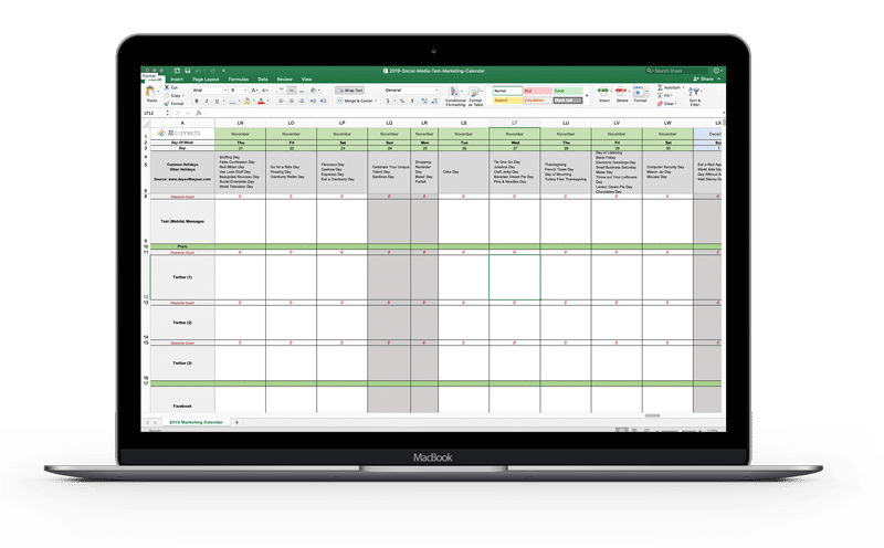 2025 Marketing Calendar Template Excel Free Download